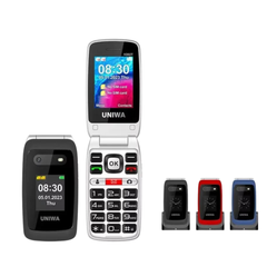 UNIWA V202T Senior 4G Flip Phone – Dual Screen & Big Buttons