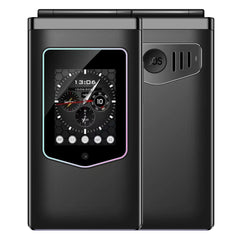 HAMTOD T8 4G Flip Phone – Dual Display, SOS Button & Loud Speaker