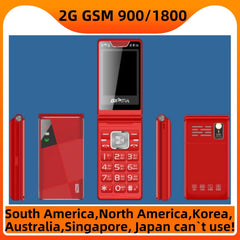 Retro Flip Phone – Dual SIM GSM Clamshell with Big Buttons & Long Battery