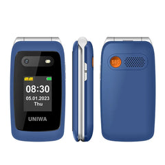 UNIWA V202T Senior 4G Flip Phone – Dual Screen & Big Buttons