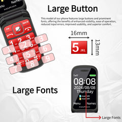 MaFam F899 Senior Flip Phone – Dual Display, SOS Button, FM Radio