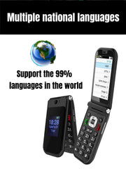 Q3 4G Flip Android Smartphone – Touch Screen + Apps, Senior Friendly