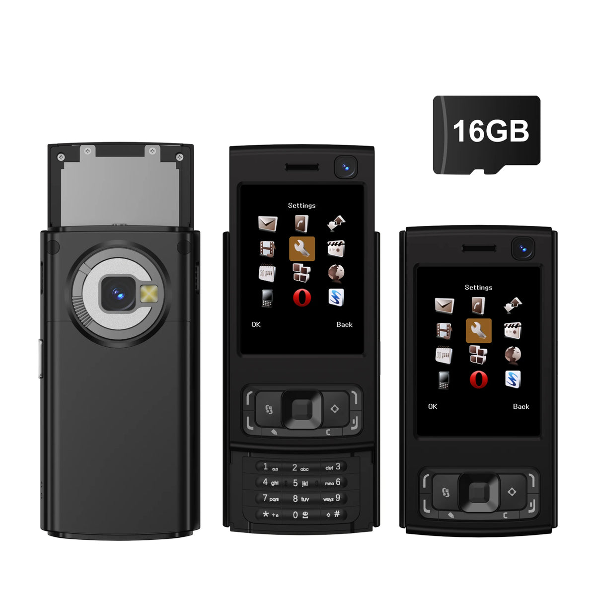 Afficher les détails pour Servo N95 Pro Mini Sliding Phone – Dual SIM GSM Feature Phone Servo N95 Pro Mini Sliding Phone