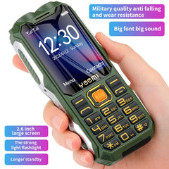Q8 GSM Rugged Senior Phone – Big Button, Long Battery & Flashlight