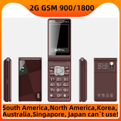 Retro Flip Phone – Dual SIM GSM Clamshell with Big Buttons & Long Battery