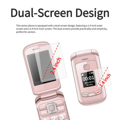 Flip Phone for Seniors – Dual Display with Big Keypad, SOS & Loud Speaker